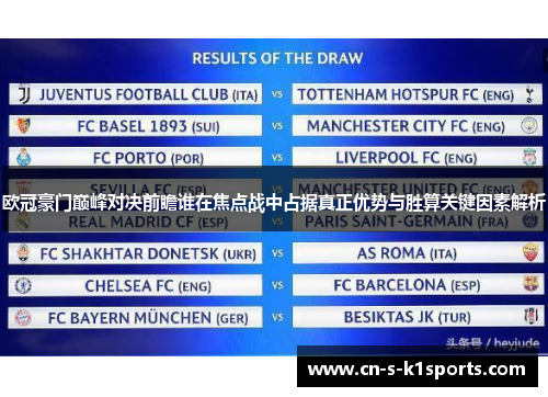 欧冠豪门巅峰对决前瞻谁在焦点战中占据真正优势与胜算关键因素解析
